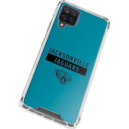 NFL Jacksonville Jaguars Teal Performance Series Galaxy A12 Clear Case