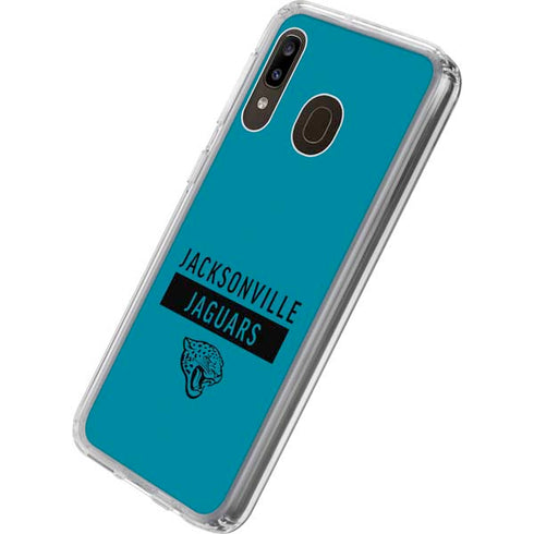 NFL Jacksonville Jaguars Teal Performance Series Galaxy A20 Clear Case