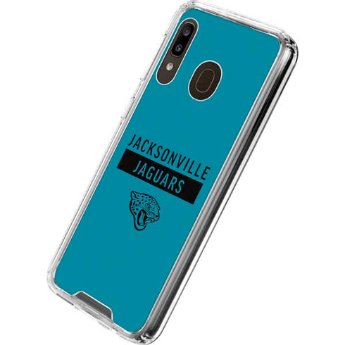 NFL Jacksonville Jaguars Teal Performance Series Galaxy A30 Clear Case
