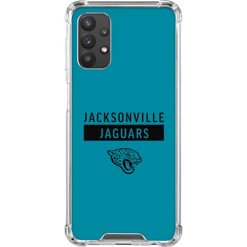 NFL Jacksonville Jaguars Teal Performance Series Galaxy A32 5G Clear Case
