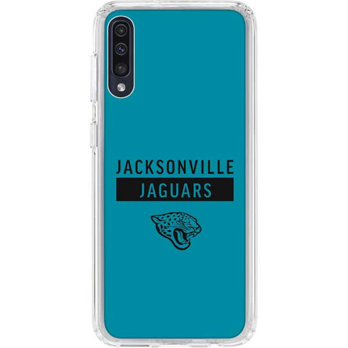 NFL Jacksonville Jaguars Teal Performance Series Galaxy A50 Clear Case