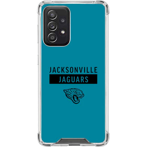 NFL Jacksonville Jaguars Teal Performance Series Galaxy A52 5G Clear Case