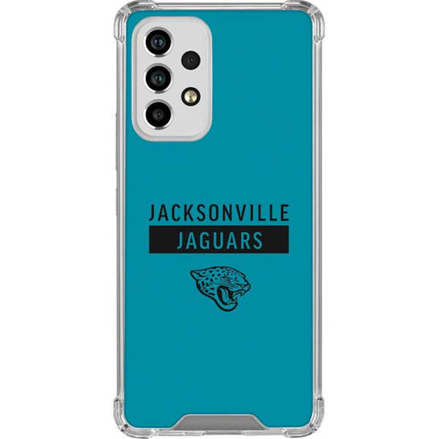 NFL Jacksonville Jaguars Teal Performance Series Galaxy A53 5G Clear Case