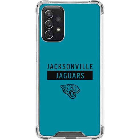 NFL Jacksonville Jaguars Teal Performance Series Galaxy A72 5G Clear Case