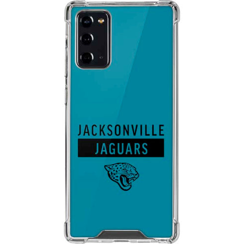 NFL Jacksonville Jaguars Teal Performance Series Galaxy Note20 5G Clear Case