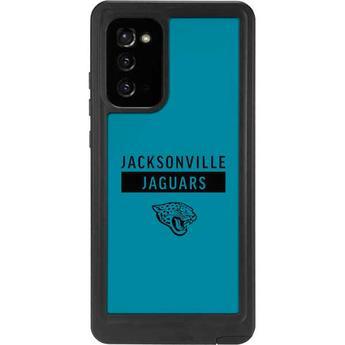 NFL Jacksonville Jaguars Teal Performance Series Galaxy Note20 5G Waterproof Case