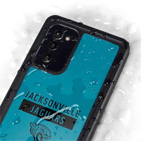 NFL Jacksonville Jaguars Teal Performance Series Galaxy Note20 5G Waterproof Case