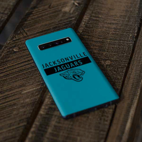 NFL Jacksonville Jaguars Teal Performance Series Galaxy S10 Plus Skin