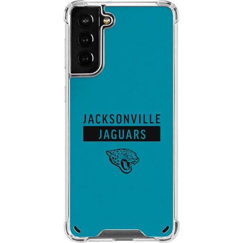 NFL Jacksonville Jaguars Teal Performance Series Galaxy S21 Plus 5G Clear Case