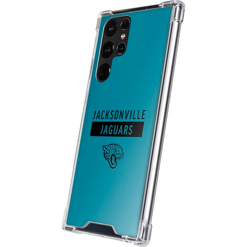 NFL Jacksonville Jaguars Teal Performance Series Galaxy S22 Ultra Clear Case