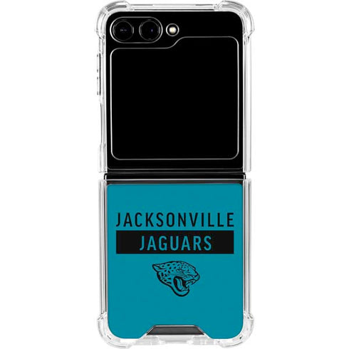 NFL Jacksonville Jaguars Teal Performance Series Galaxy Z Flip5 5G Clear Case