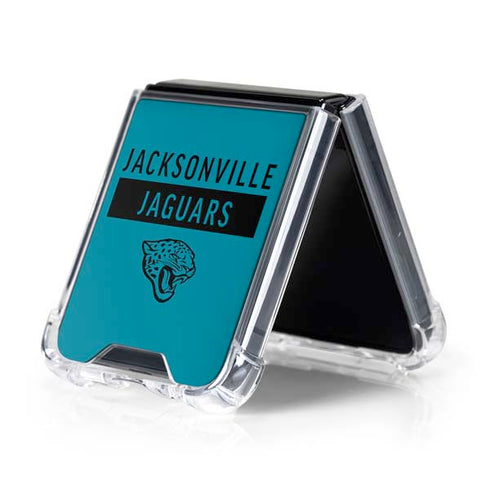 NFL Jacksonville Jaguars Teal Performance Series Galaxy Z Flip5 5G Clear Case