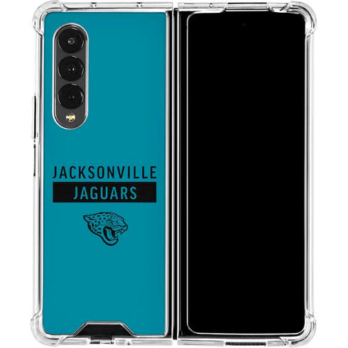 NFL Jacksonville Jaguars Teal Performance Series Galaxy Z Fold4 5G Clear Case