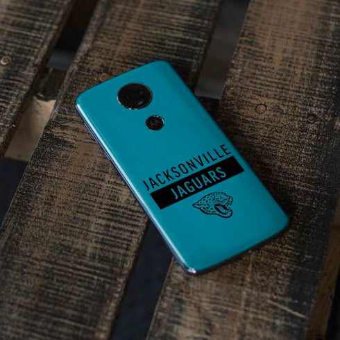 NFL Jacksonville Jaguars Teal Performance Series Moto E5 Plus Skin