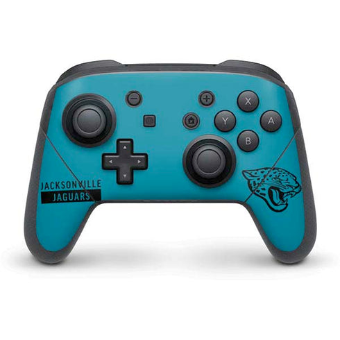 NFL Jacksonville Jaguars Teal Performance Series Nintendo Switch Pro Controller Skin