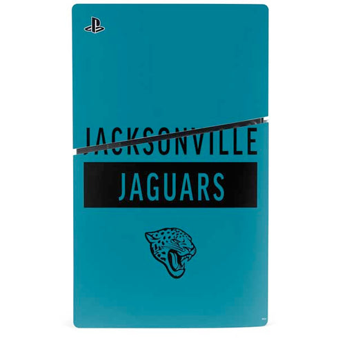 NFL Jacksonville Jaguars Teal Performance Series PS5 Slim Disk Bundle Skin