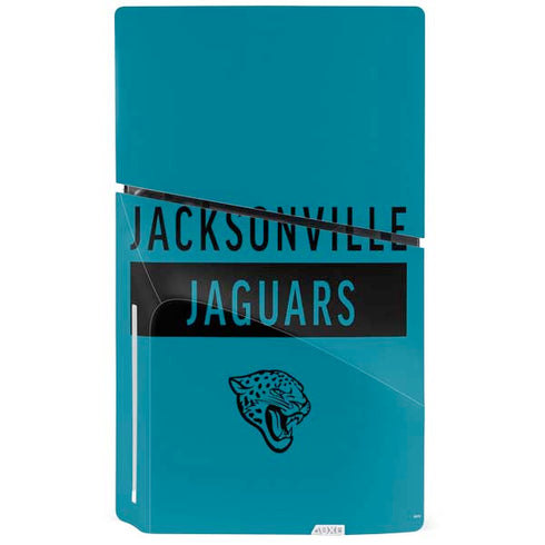 NFL Jacksonville Jaguars Teal Performance Series PS5 Slim Disk Console Skin