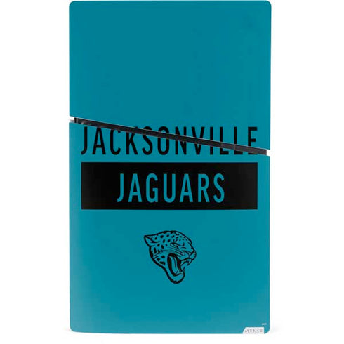 NFL Jacksonville Jaguars Teal Performance Series PS5 Slim Digital Edition Bundle Skin