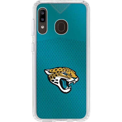 NFL Jacksonville Jaguars Team Jersey Galaxy A20 Clear Case