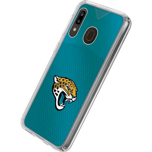 NFL Jacksonville Jaguars Team Jersey Galaxy A20 Clear Case