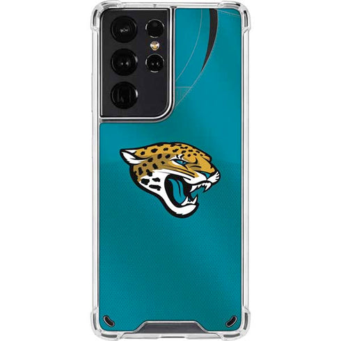 NFL Jacksonville Jaguars Team Jersey Galaxy S21 Ultra 5G Clear Case