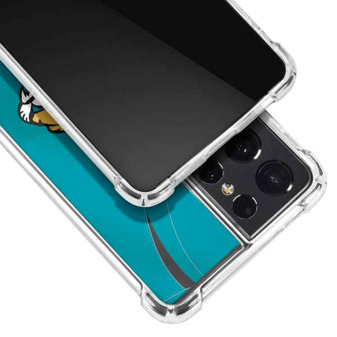 NFL Jacksonville Jaguars Team Jersey Galaxy S21 Ultra 5G Clear Case