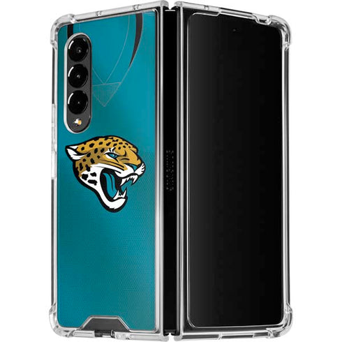 NFL Jacksonville Jaguars Team Jersey Galaxy Z Fold4 5G Clear Case