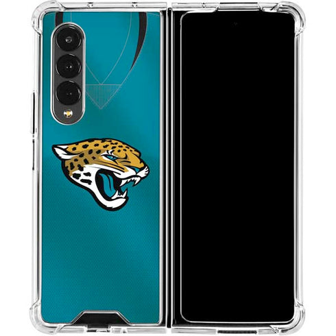 NFL Jacksonville Jaguars Team Jersey Galaxy Z Fold4 5G Clear Case