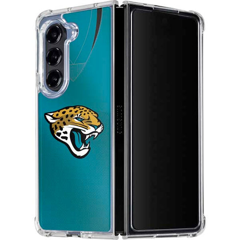 NFL Jacksonville Jaguars Team Jersey Galaxy Z Fold5 5G Clear Case