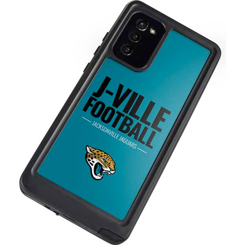NFL Jacksonville Jaguars Team Motto Galaxy Note20 5G Waterproof Case