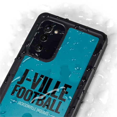 NFL Jacksonville Jaguars Team Motto Galaxy Note20 5G Waterproof Case