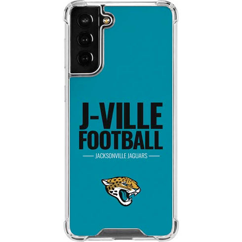 NFL Jacksonville Jaguars Team Motto Galaxy S21 FE Clear Case