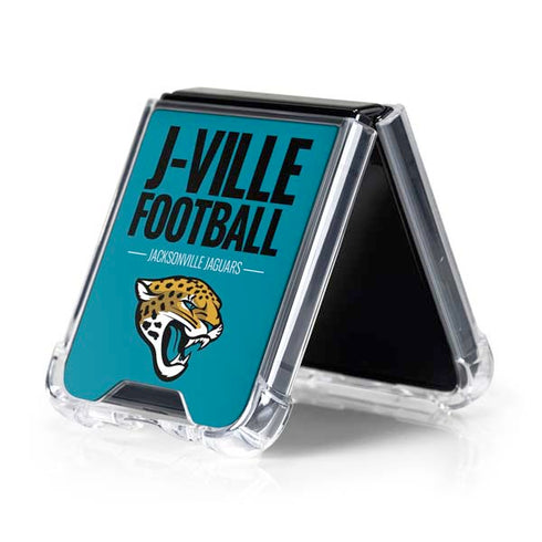 NFL Jacksonville Jaguars Team Motto Galaxy Z Flip5 5G Clear Case