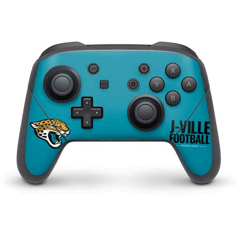 NFL Jacksonville Jaguars Team Motto Nintendo Switch Pro Controller Skin