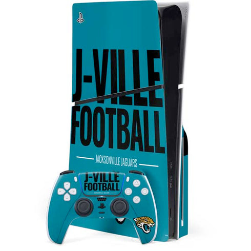 NFL Jacksonville Jaguars Team Motto PS5 Slim Disk Bundle Skin