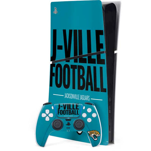 NFL Jacksonville Jaguars Team Motto PS5 Slim Digital Edition Console Skin