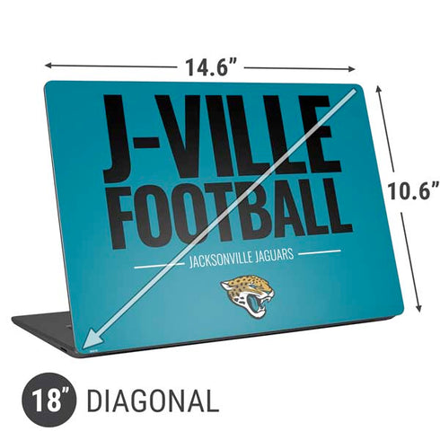 NFL Jacksonville Jaguars Team Motto Universal Laptop 18in (14.6 x 10.6in) Skin
