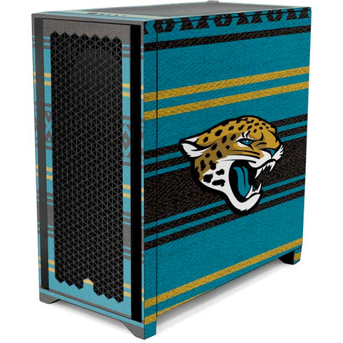 NFL Jacksonville Jaguars Trailblazer Corsair 4000D Tempered Glass Mid-Tower ATX Case Skin