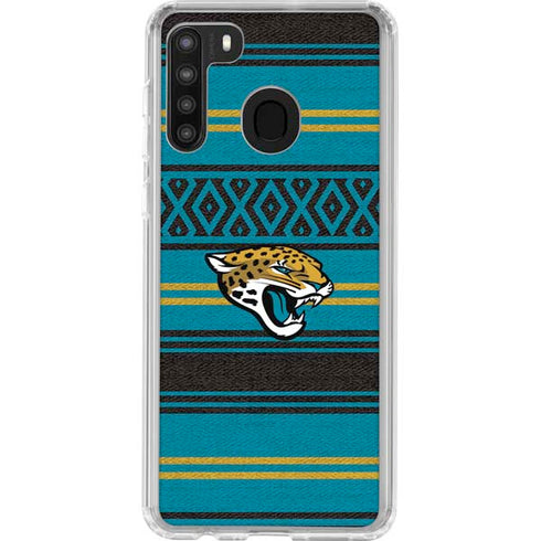 NFL Jacksonville Jaguars Trailblazer Galaxy A21 Clear Case