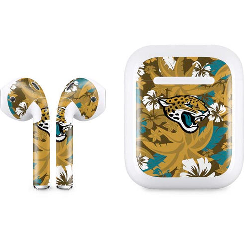 NFL Jacksonville Jaguars Tropical Print Apple AirPods Skin