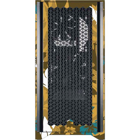 NFL Jacksonville Jaguars Tropical Print Corsair 4000D Tempered Glass Mid-Tower ATX Case Skin