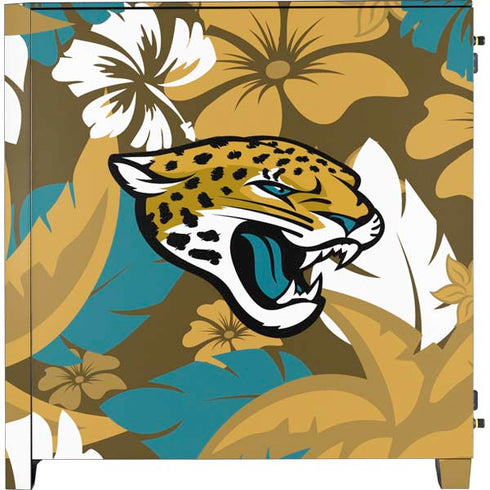 NFL Jacksonville Jaguars Tropical Print Corsair 4000D Tempered Glass Mid-Tower ATX Case Skin
