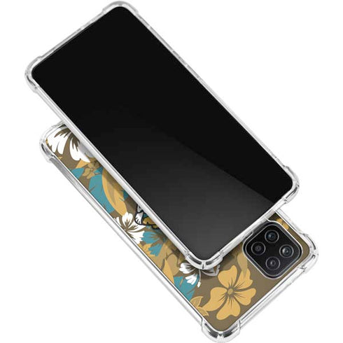 NFL Jacksonville Jaguars Tropical Print Galaxy A12 Clear Case