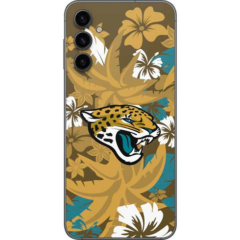 NFL Jacksonville Jaguars Tropical Print Galaxy A14 5G Skin