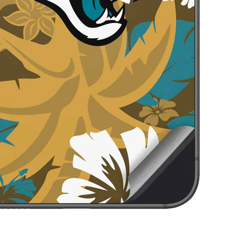 NFL Jacksonville Jaguars Tropical Print Galaxy A14 5G Skin