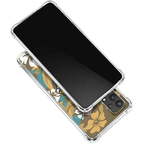 NFL Jacksonville Jaguars Tropical Print Galaxy A32 5G Clear Case
