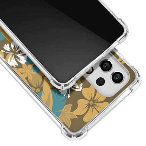 NFL Jacksonville Jaguars Tropical Print Galaxy A53 5G Clear Case