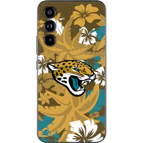 NFL Jacksonville Jaguars Tropical Print Galaxy A54 5G Skin