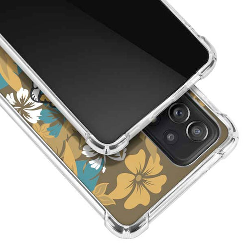 NFL Jacksonville Jaguars Tropical Print Galaxy A72 5G Clear Case