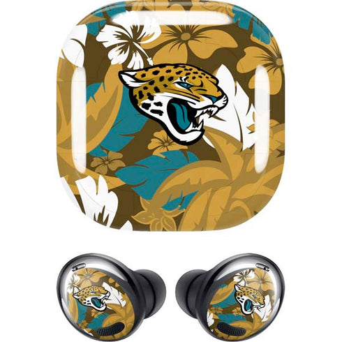 NFL Jacksonville Jaguars Tropical Print Galaxy Buds Pro Skin